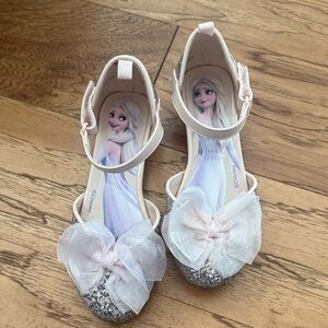 Disney Kids Sparkly Silver and White Dress Shoes